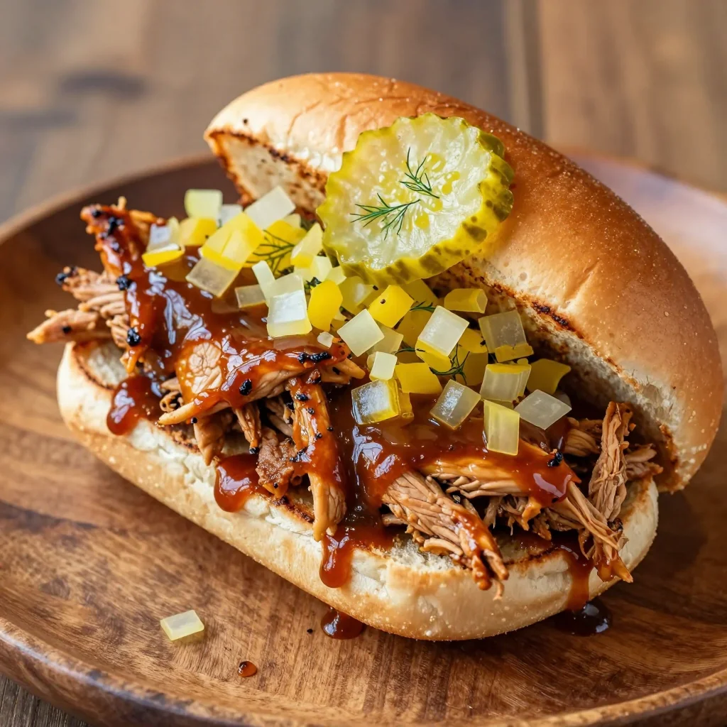 Kid-Friendly Slow Cooker BBQ Chicken for Sandwiches