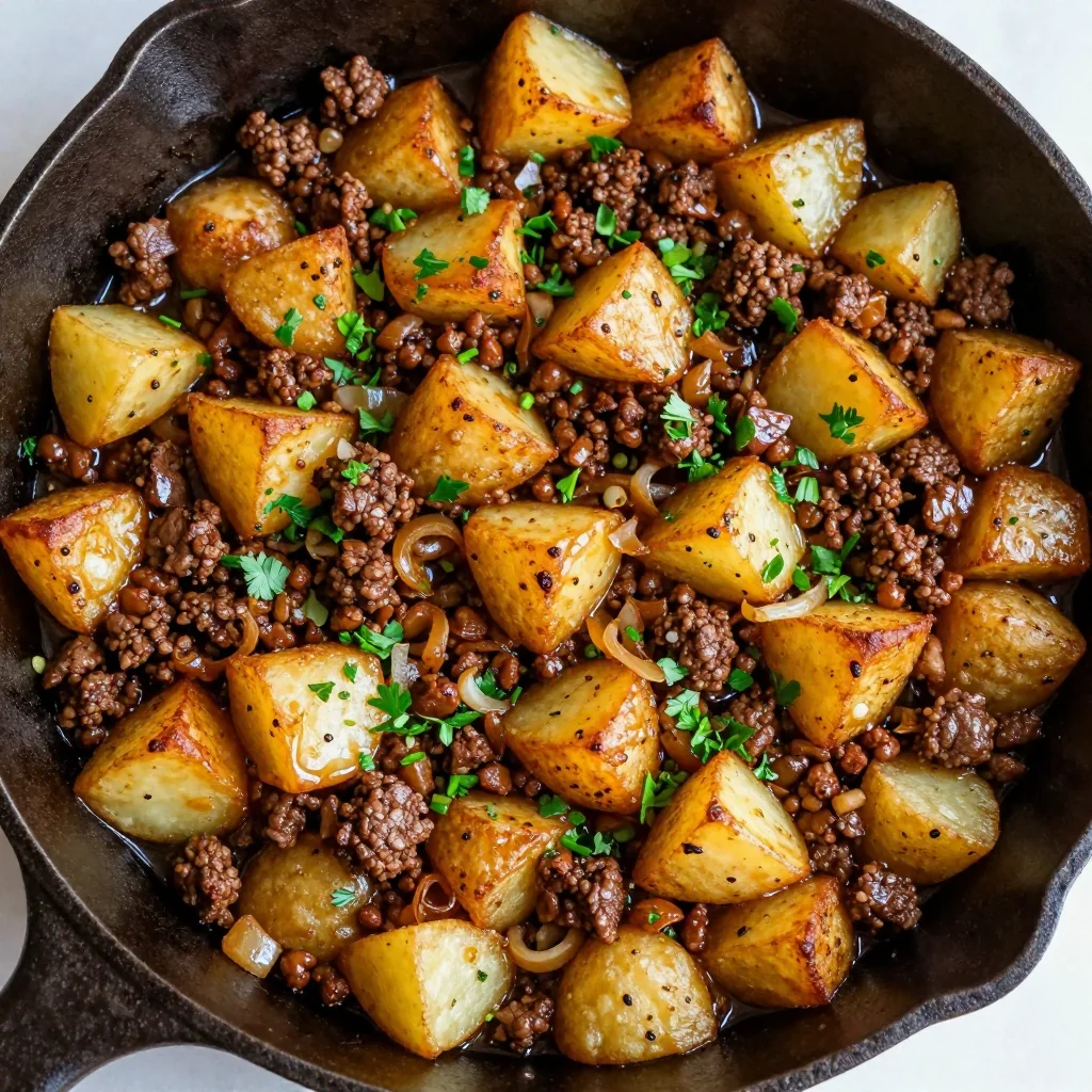 Budget-Friendly Ground Beef and Potato Skillet