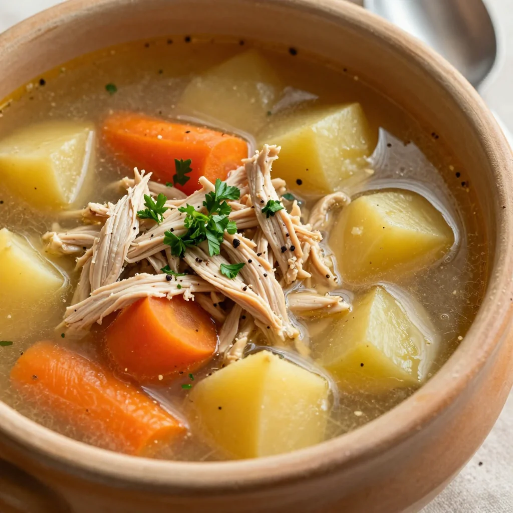 creamy slow cooker chicken and root vegetable soup for comforting dinners