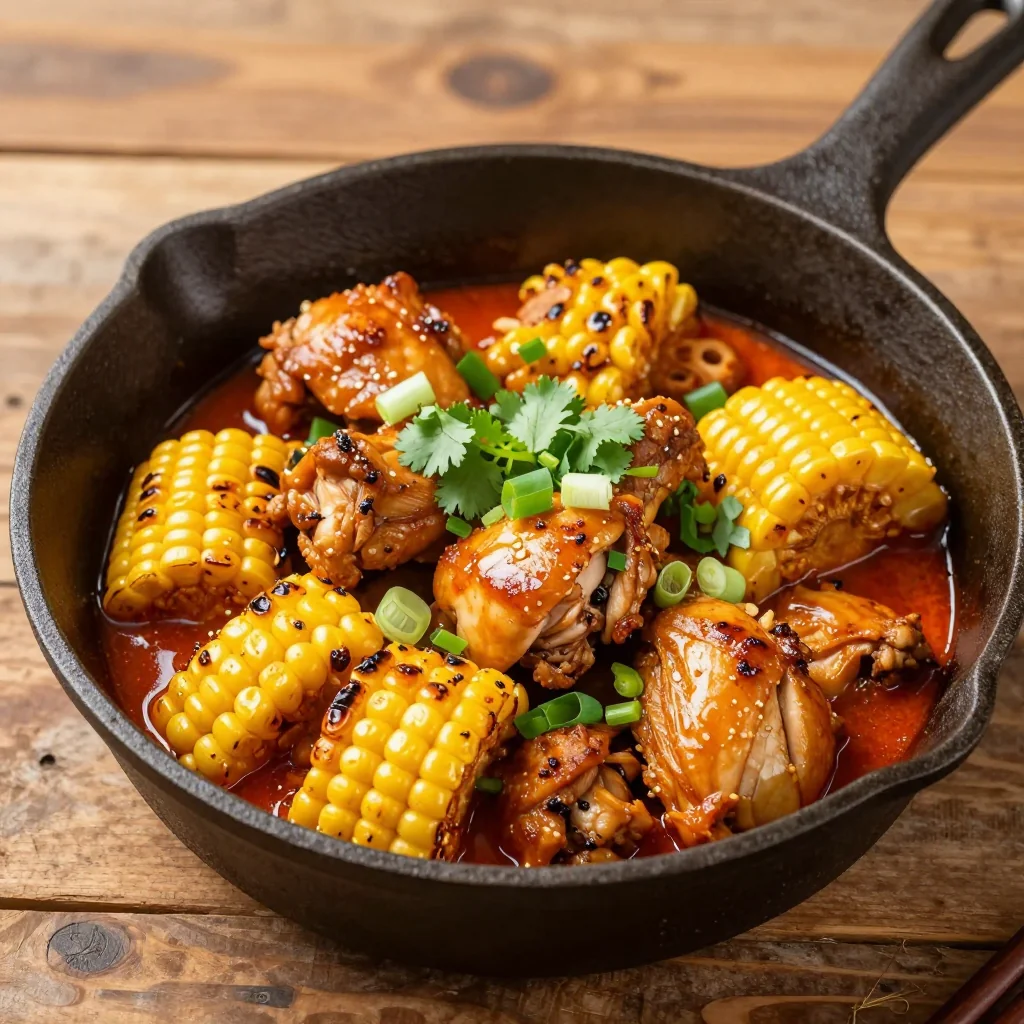 Spicy Chicken and Corn Skillet for Dinner