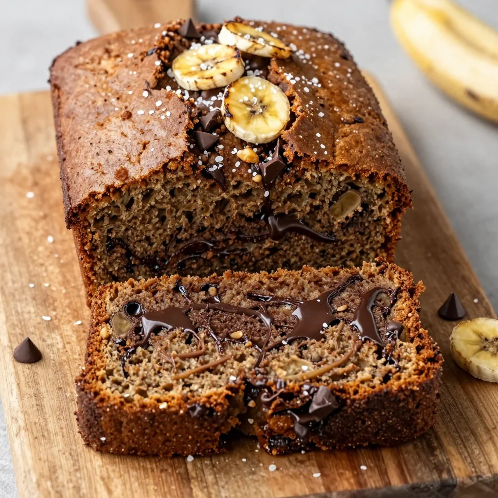 Chocolate Chip Banana Bread with a Moist Center Recipe