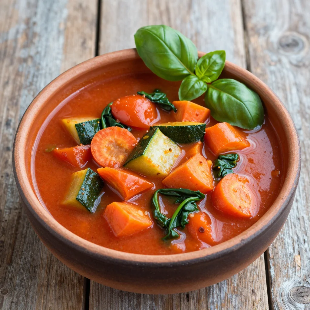 Low Calorie Creamy Tomato and Vegetable Stew