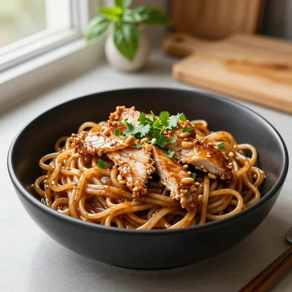 Thai Peanut Noodles with Chicken