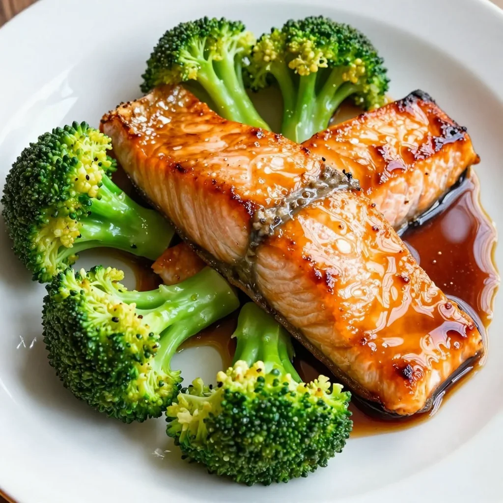 Honey Soy Glazed Salmon with Broccoli for Healthy Dinner