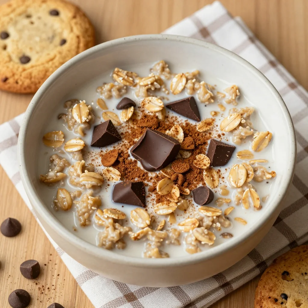 Cozy Chocolate Chip Oatmeal for a Cookie Breakfast