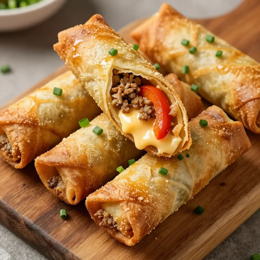 Freezer Ready Breakfast Egg Rolls with Sausage and Cream Cheese