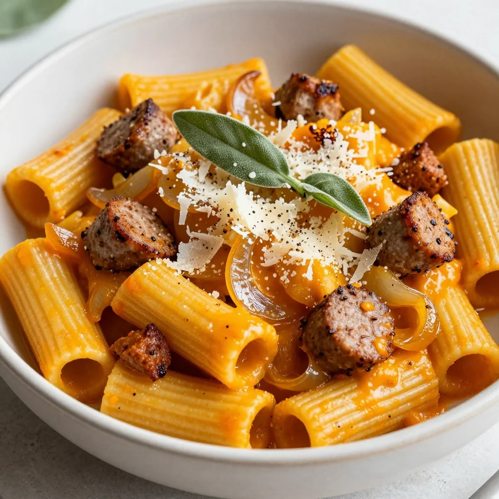 Pantry Pasta With Canned Pumpkin And Sausage