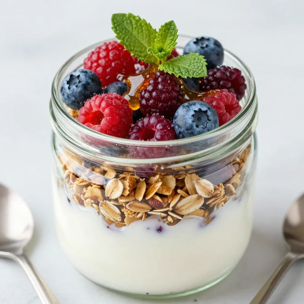 Make-Ahead Breakfast Parfait Jars with Granola