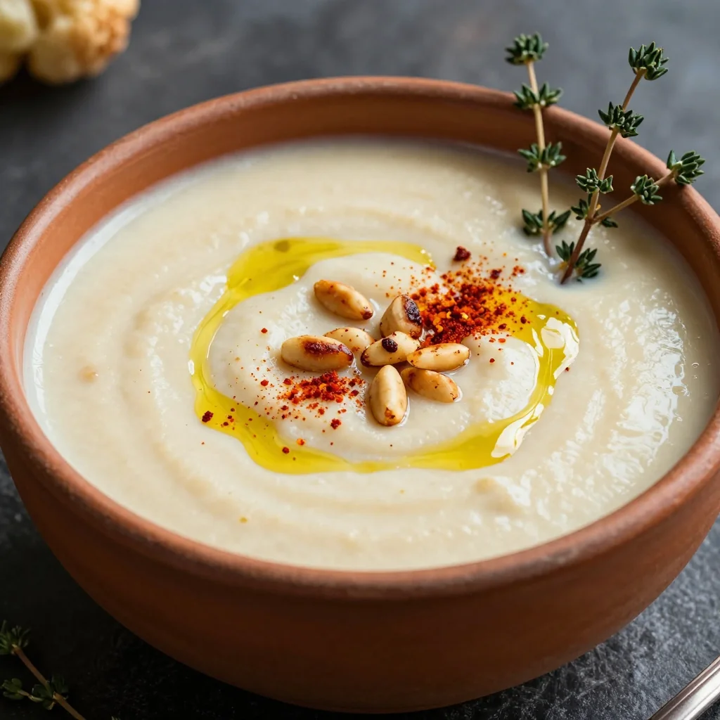 Creamy Roasted Cauliflower Soup for Detox Goals
