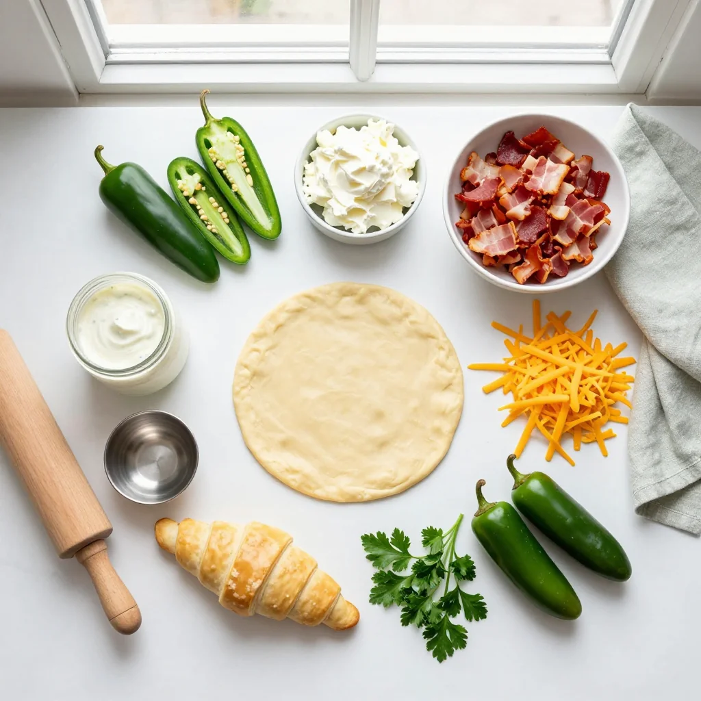 All ingredients neatly arranged on a wooden board