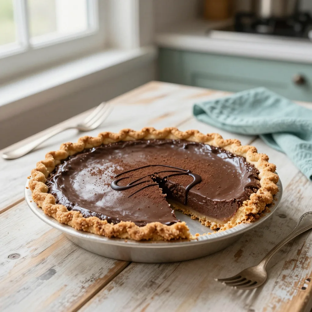 Chocolate Pudding Pie with Graham Cracker Crust