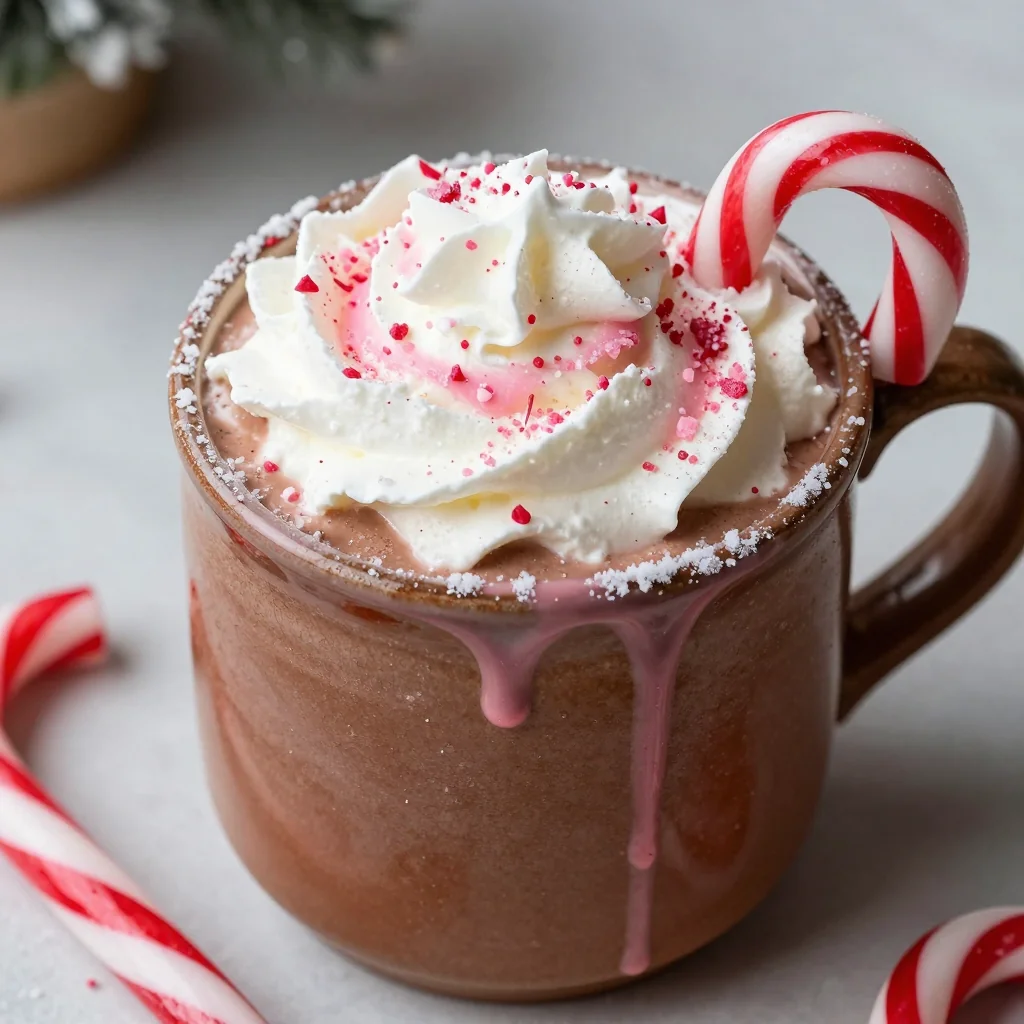 Slow Cooker New Year's Day Peppermint Hot Cocoa