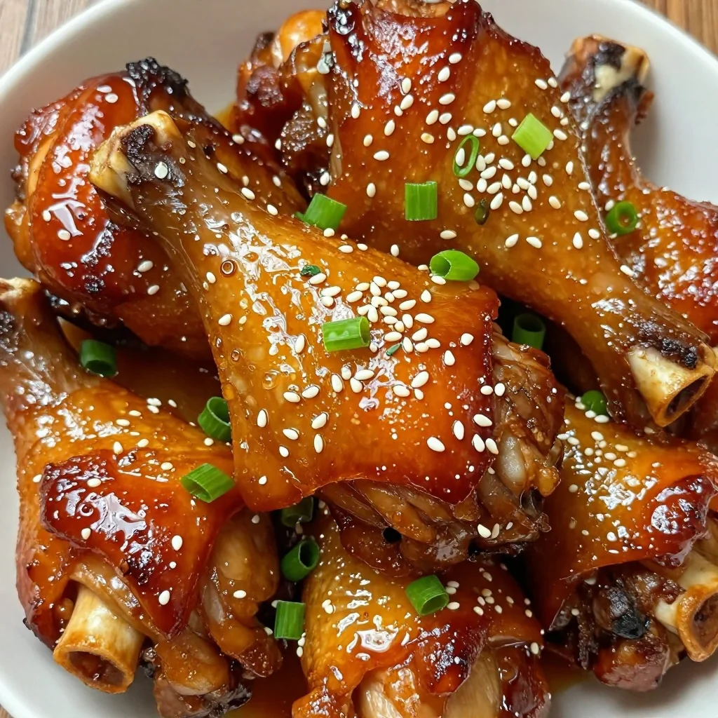 Easy Slow Cooker Honey Garlic Chicken Drumsticks