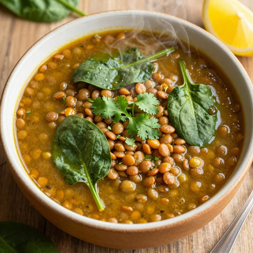 MLK Day Freezer Prep Red Lentil and Spinach Soup for Soul Food