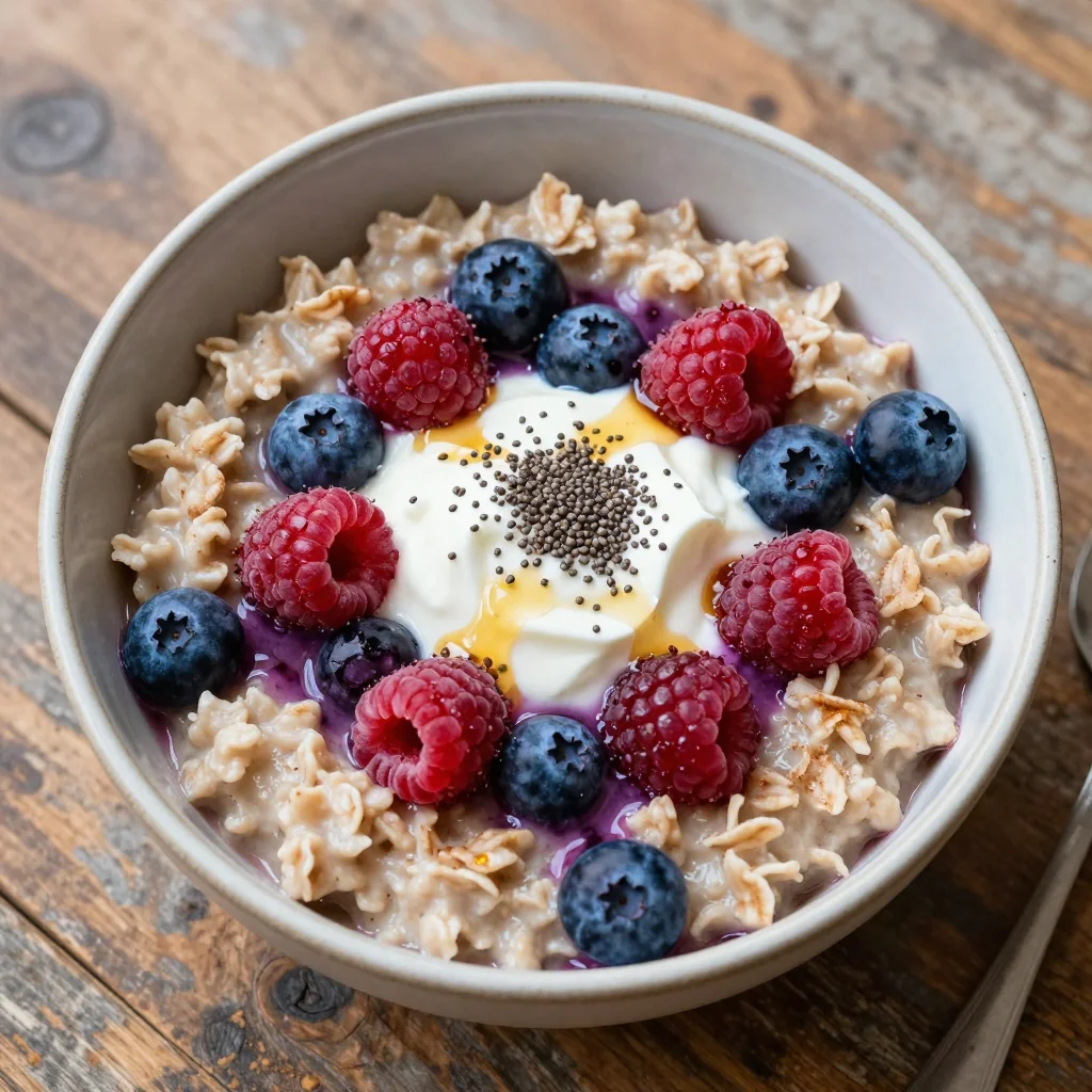 New Year Reset Morning Oatmeal with Pantry Berries