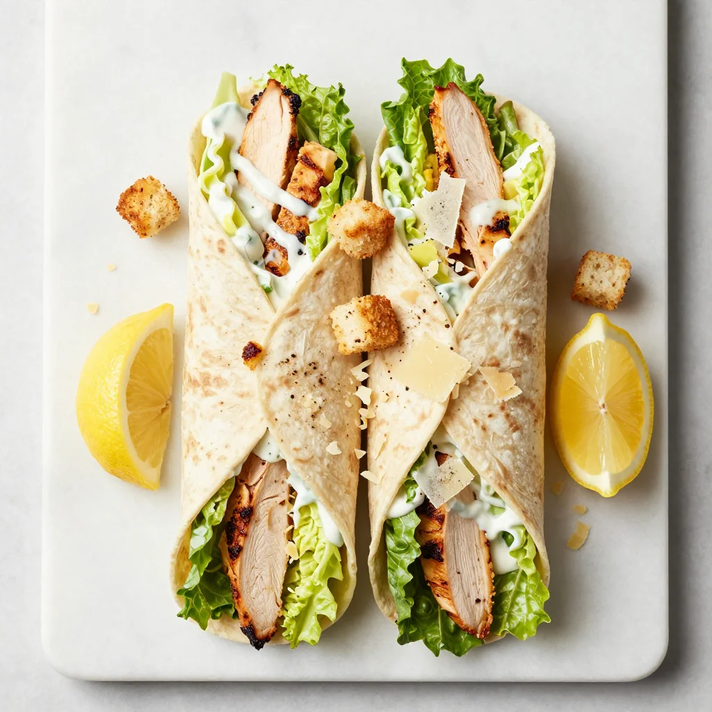 Meal Prep Chicken Caesar Salad Wraps for a Classic Lunch