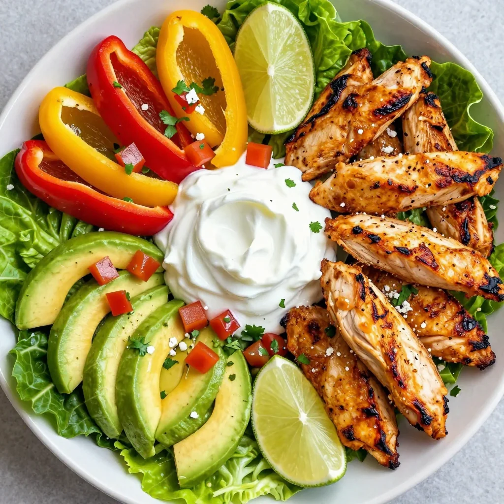 Healthy Chicken Fajita Bowls without the Rice