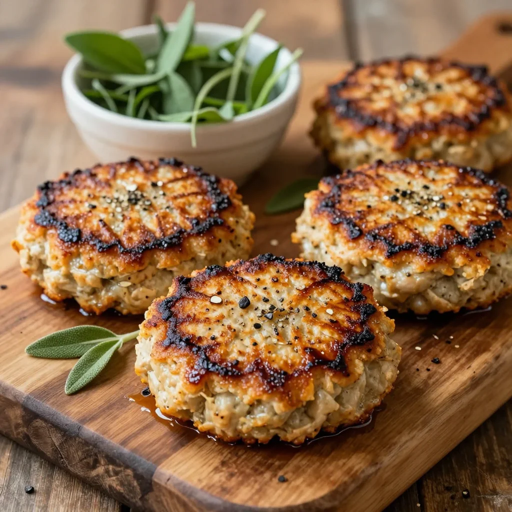Freezer Ready Breakfast Patties with Turkey and Spices