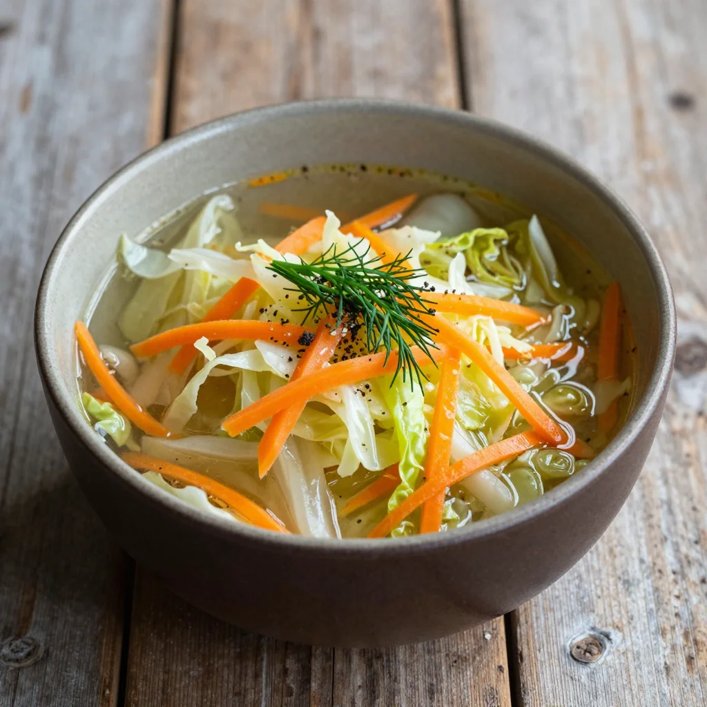 Budget Cabbage and Carrot Soup for a Light Meal