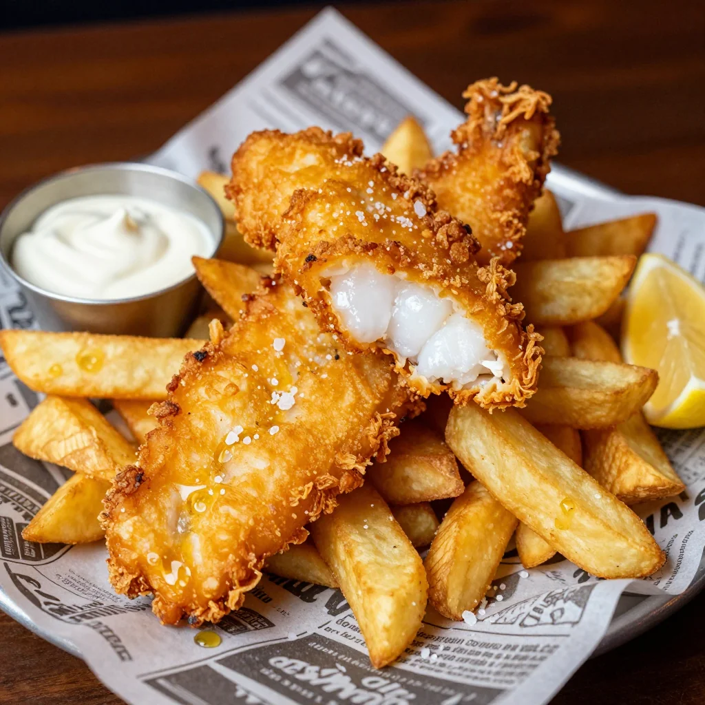 Crispy Fish and Chips for a Pub-Style Dinner