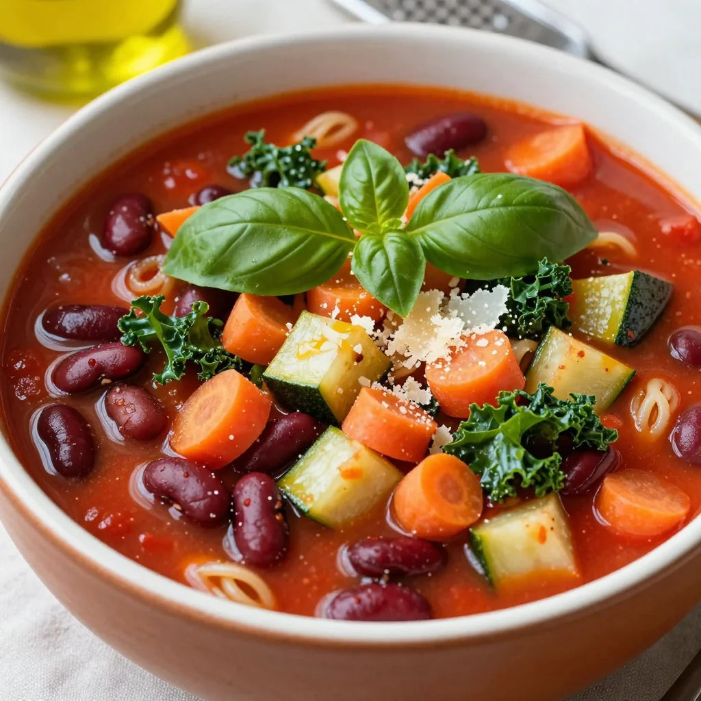 Slow Cooker Vegetable Minestrone Soup for Detox