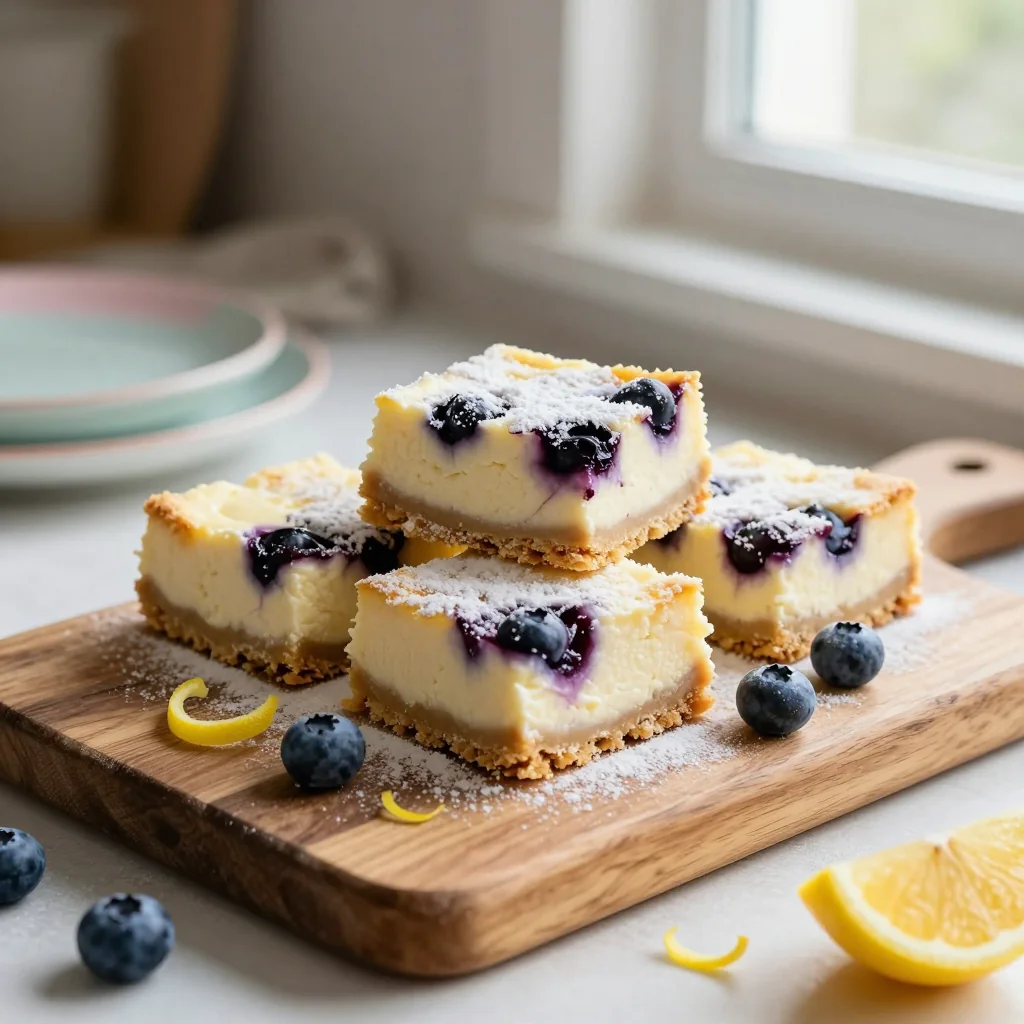 Lemon Blueberry Cheesecake Bars