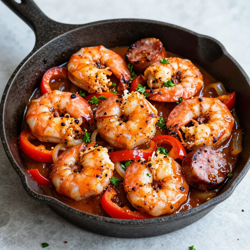 Spicy Cajun Shrimp and Sausage Skillet for a Flavorful Dinner