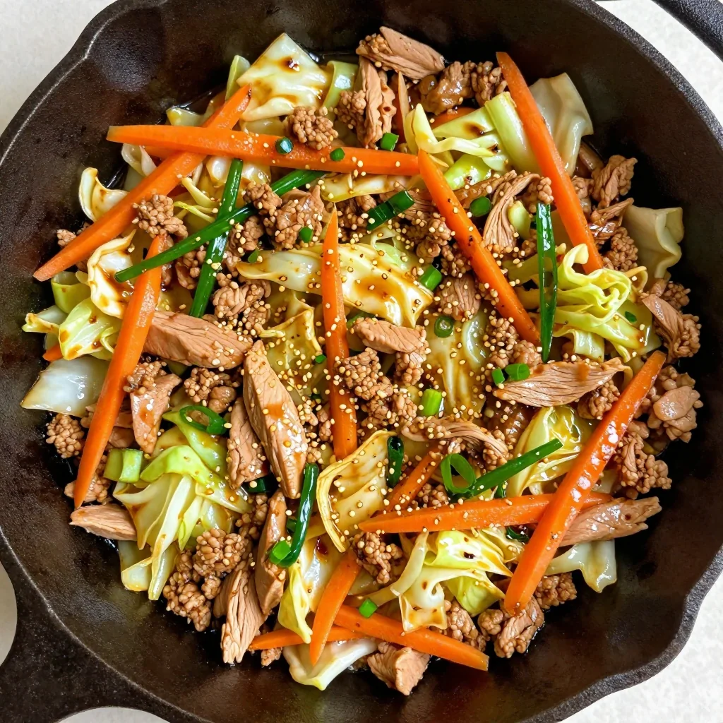 Weight Watchers Friendly Egg Roll in a Bowl Skillet