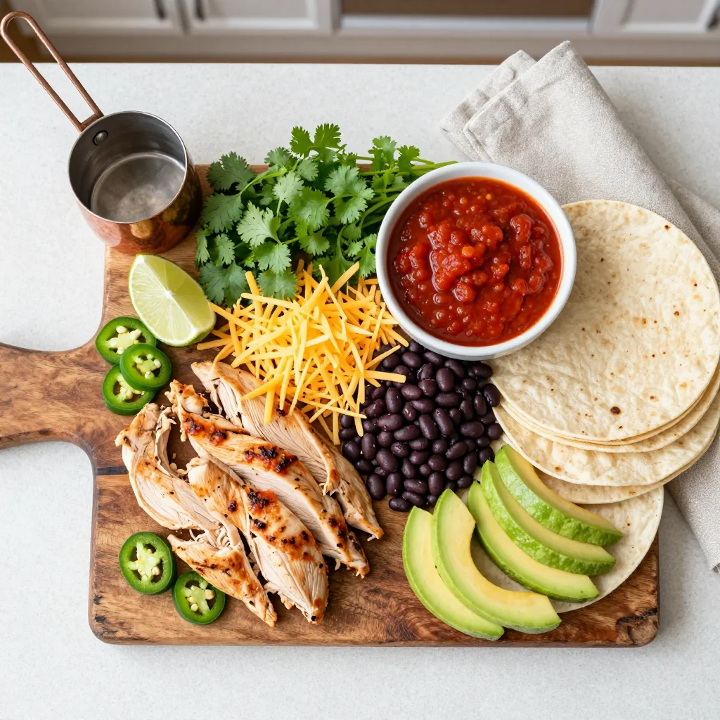 Ingredient list for Chicken Enchiladas