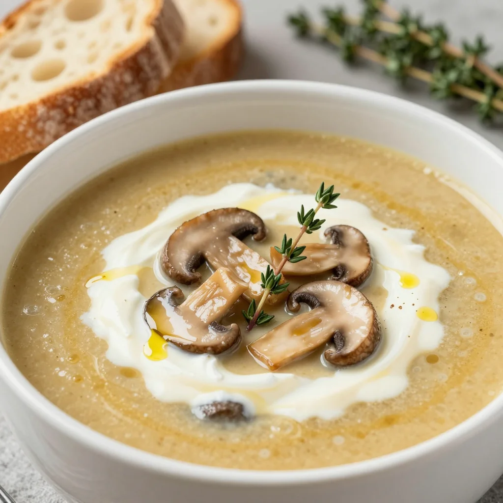 Rich Cream of Mushroom Soup from Scratch for Pantry Cleanse