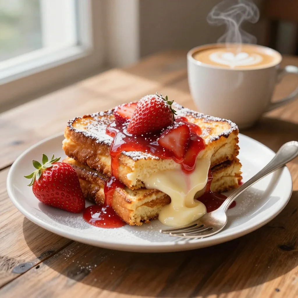 Strawberry Cheesecake Stuffed French Toast