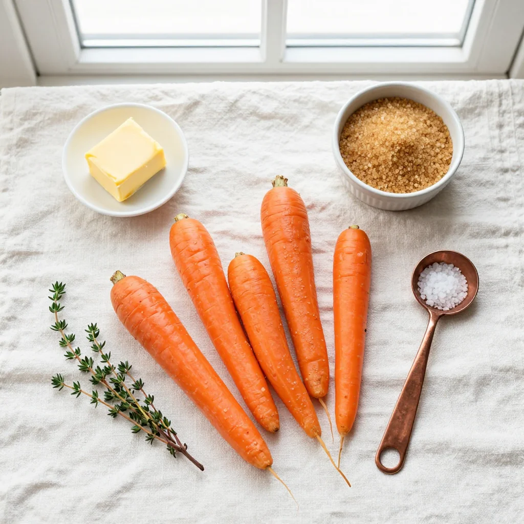 Ingredients for Glazed Carrots