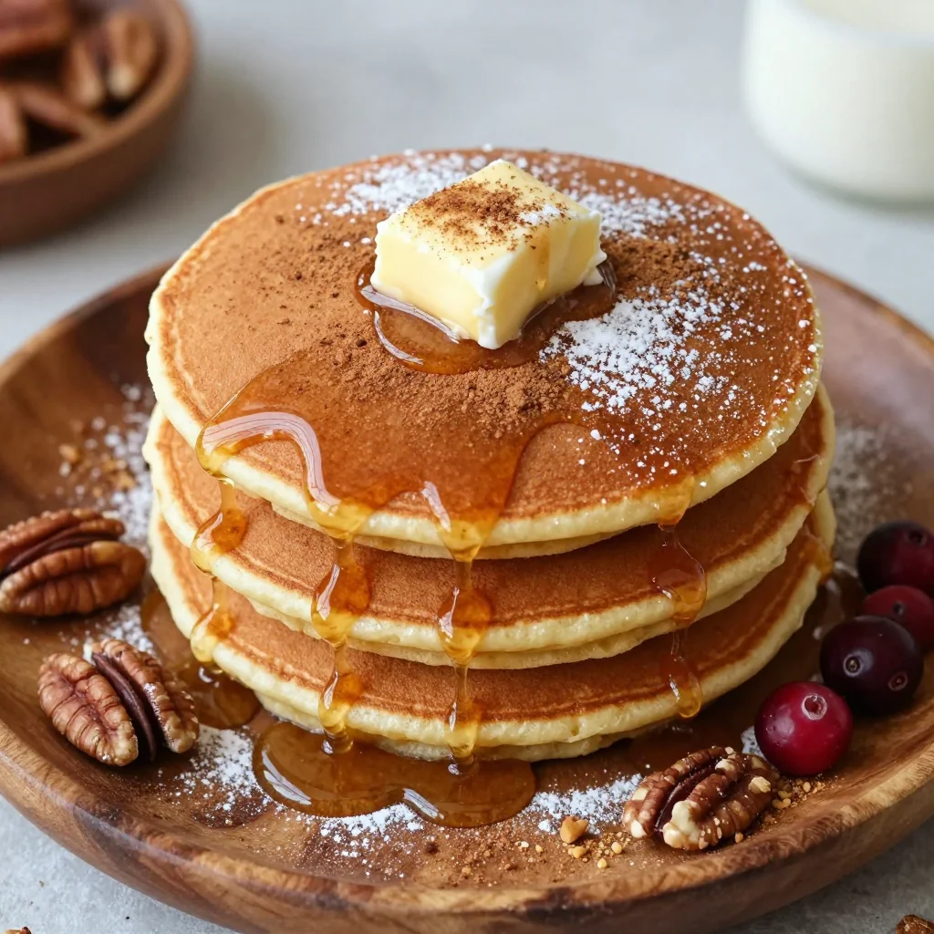 soft gingerbread pancakes with molasses and spices for cozy mornings
