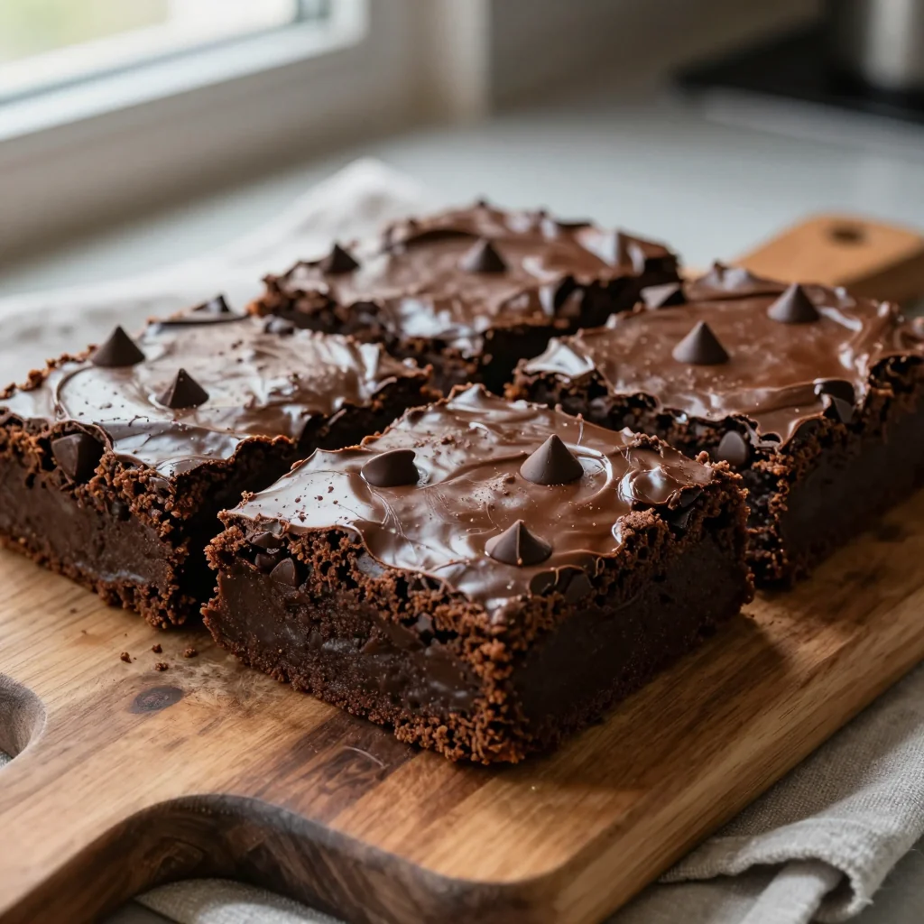 Chocolate Fudge Brownies with Chocolate Chips