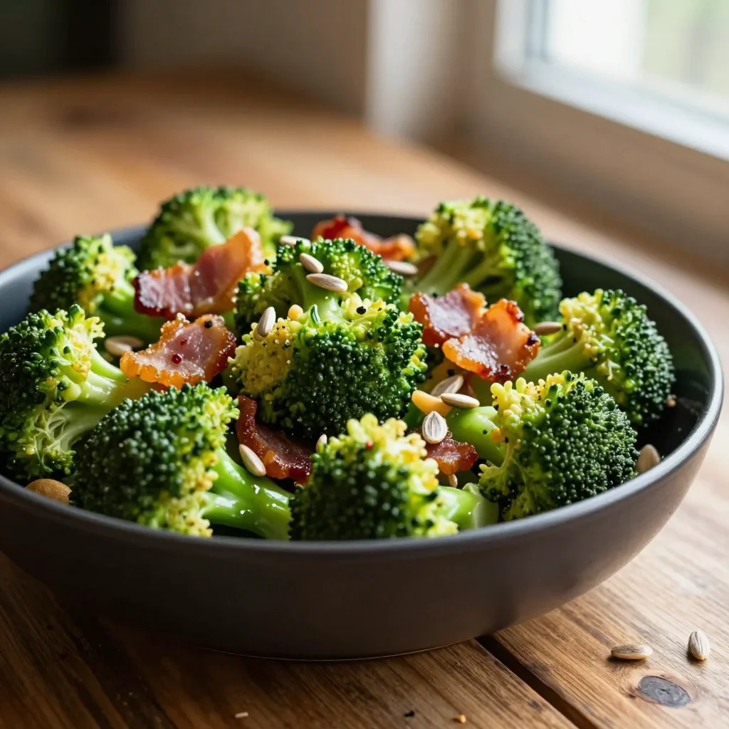 Broccoli Salad with Bacon and Sunflower Seeds