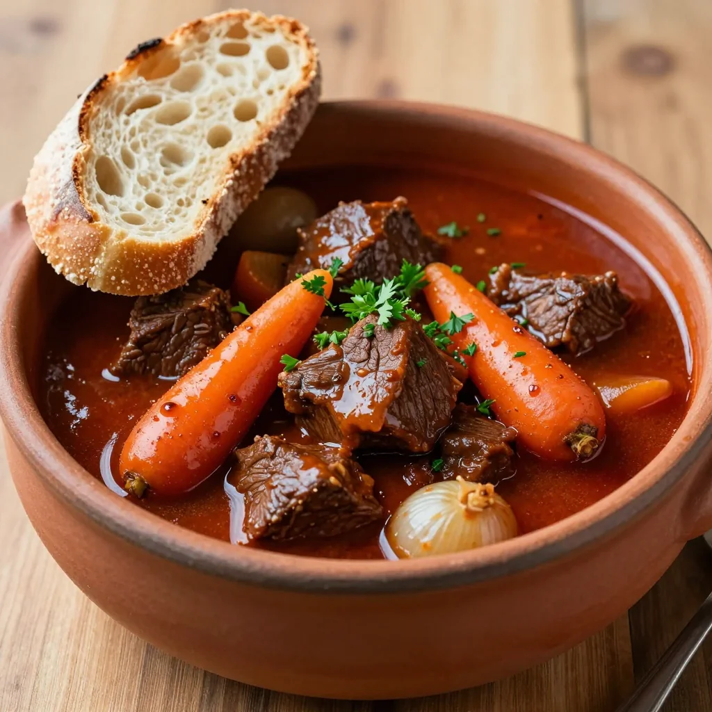 Easy Slow Cooker Beef Stew with Red Wine