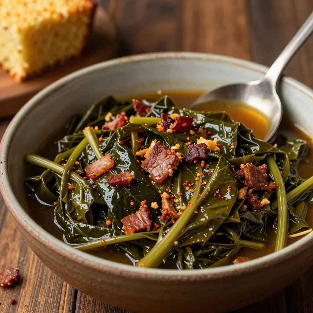 MLK Day Collard Greens with Smoky Turkey Flavor