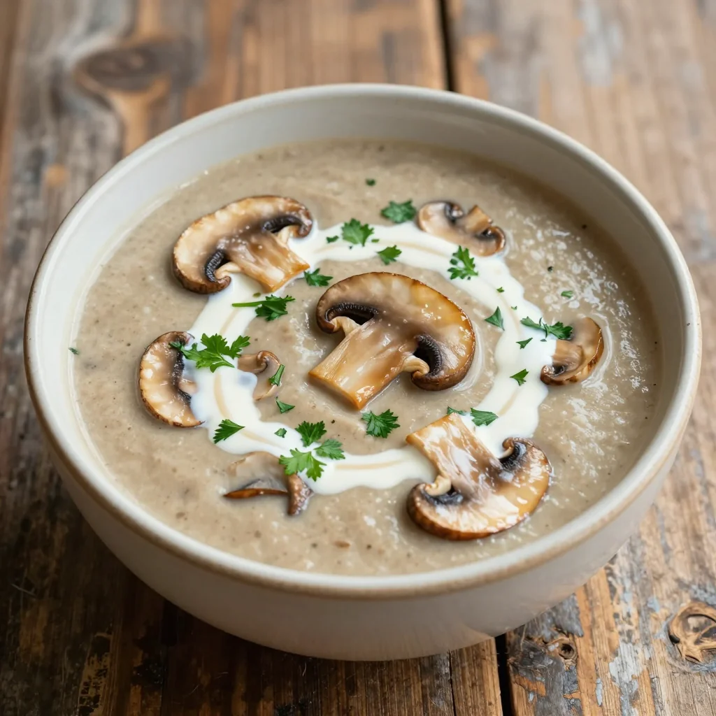 Slow Cooker Creamy Mushroom Soup for Comfort