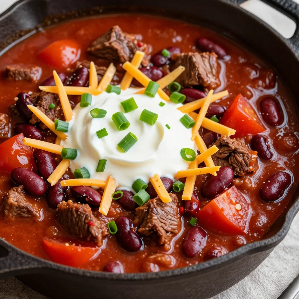 Hearty Slow Cooker Beef Chili for NFL Game Day Fuel