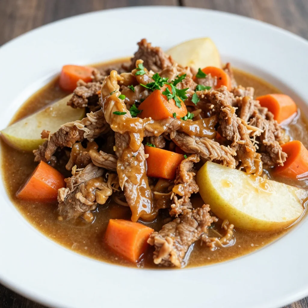 Slow Cooker Pork and Sauerkraut with Apples and Carrots