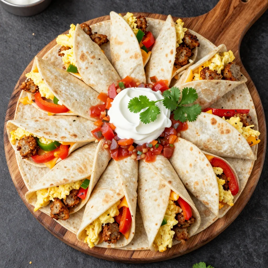 Freezer Prep Breakfast Burritos for NFL Parties