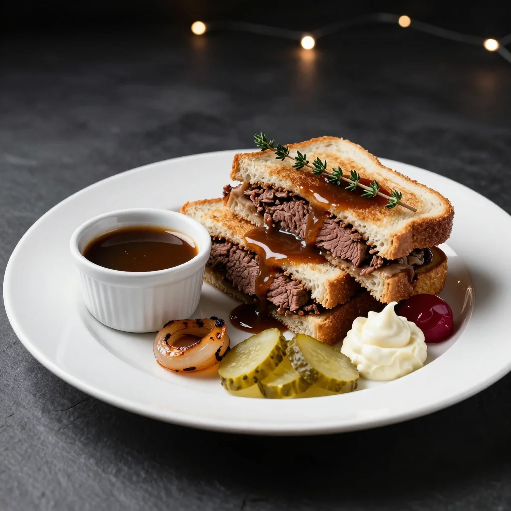 Slow Cooker French Dip Sandwiches with Au Jus