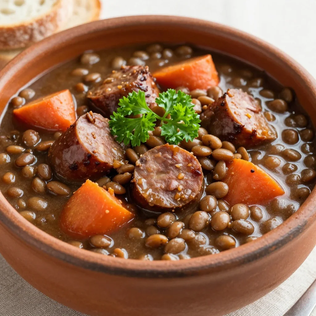 Hearty Lentil and Sausage Stew for a Budget Dinner