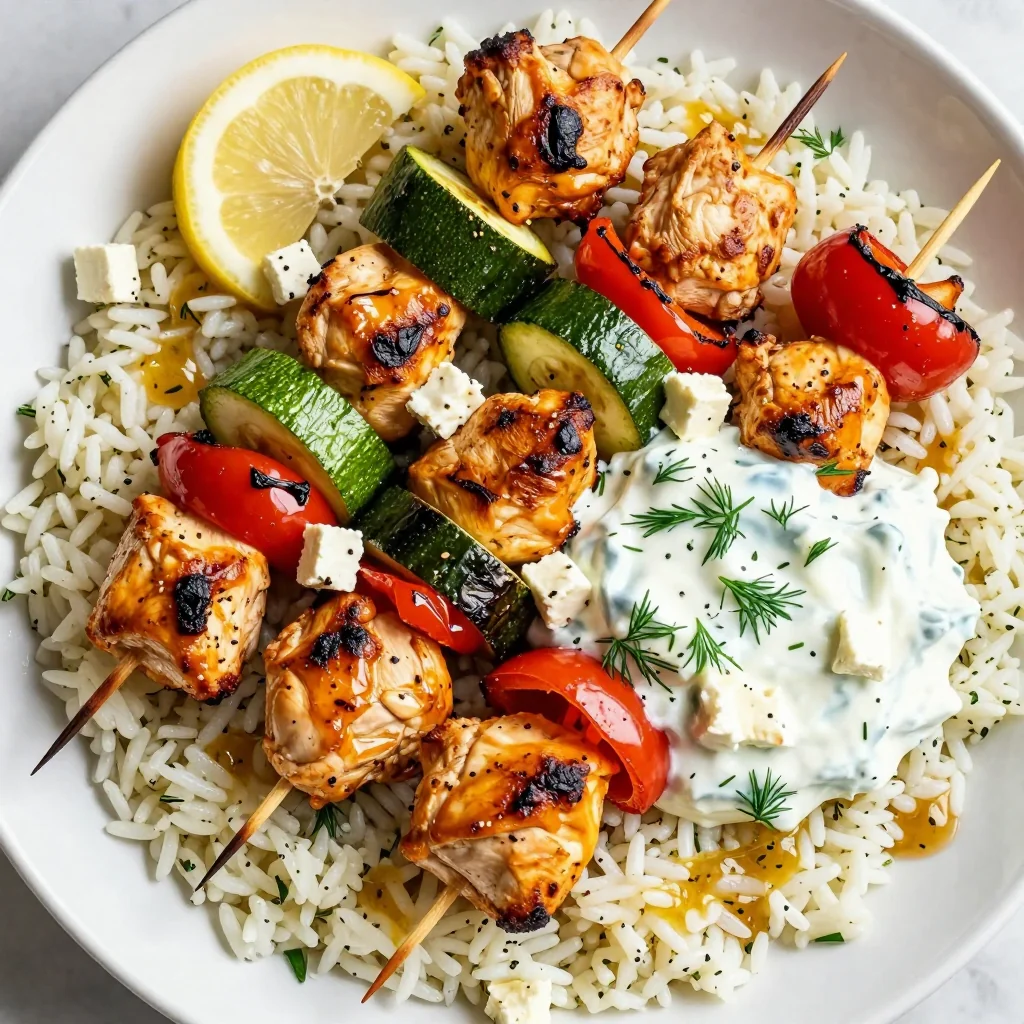 Meal Prep Greek Chicken and Veggie Skewers