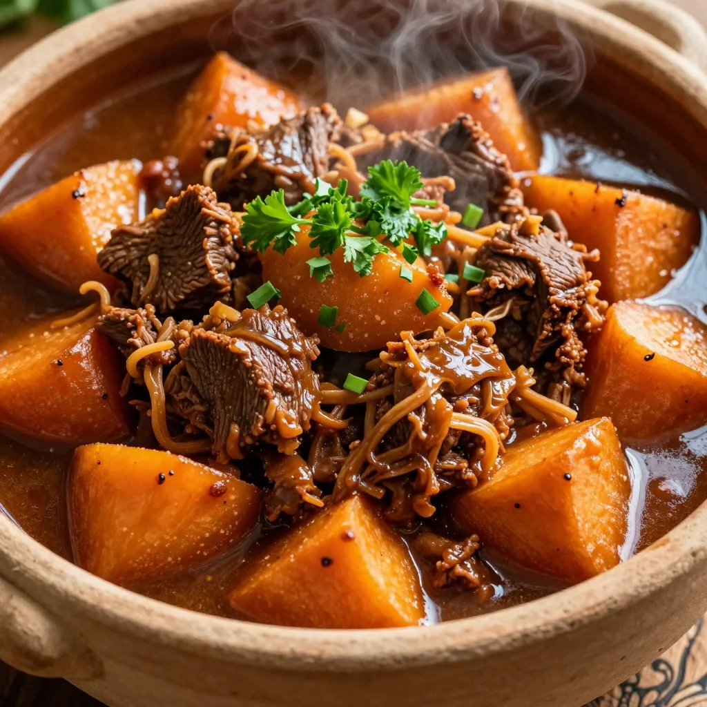 Hearty Beef and Sweet Potato Stew for NFL Sundays