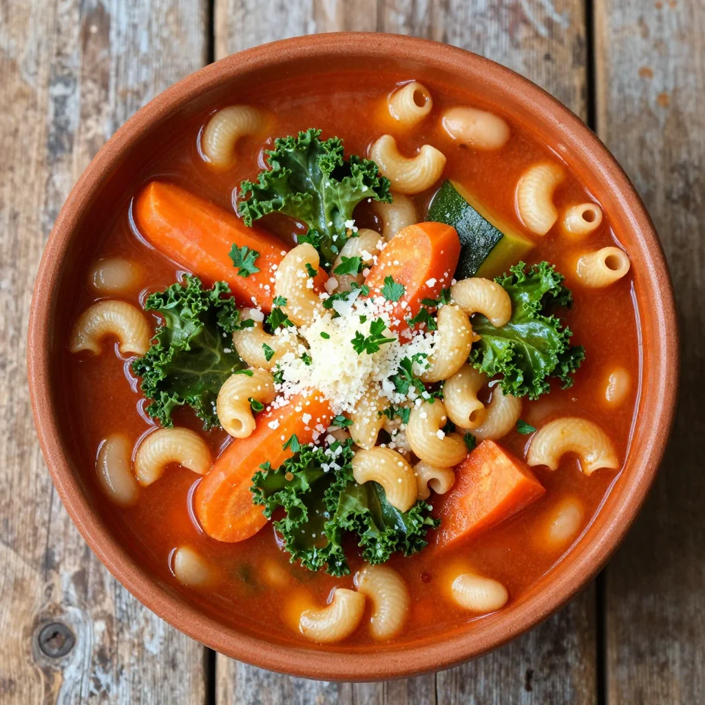 Pantry Clean Out Slow Cooker Minestrone with Leftover Veggies