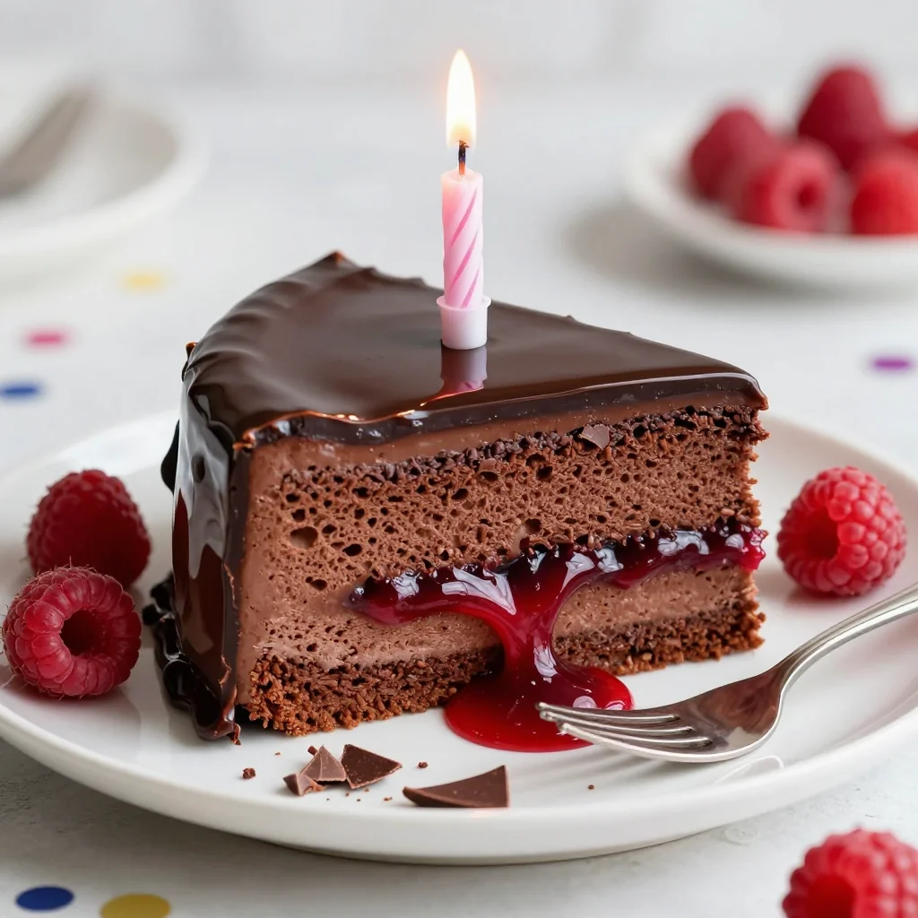 Rich Chocolate Mousse Cake for a Birthday
