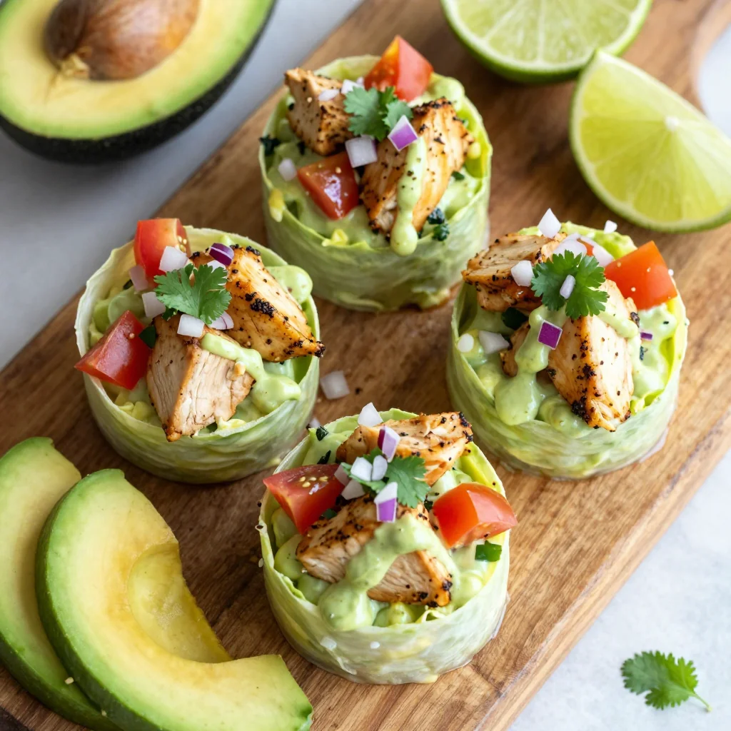 Meal Prep Keto Chicken and Avocado Lettuce Wraps for Fresh Bites