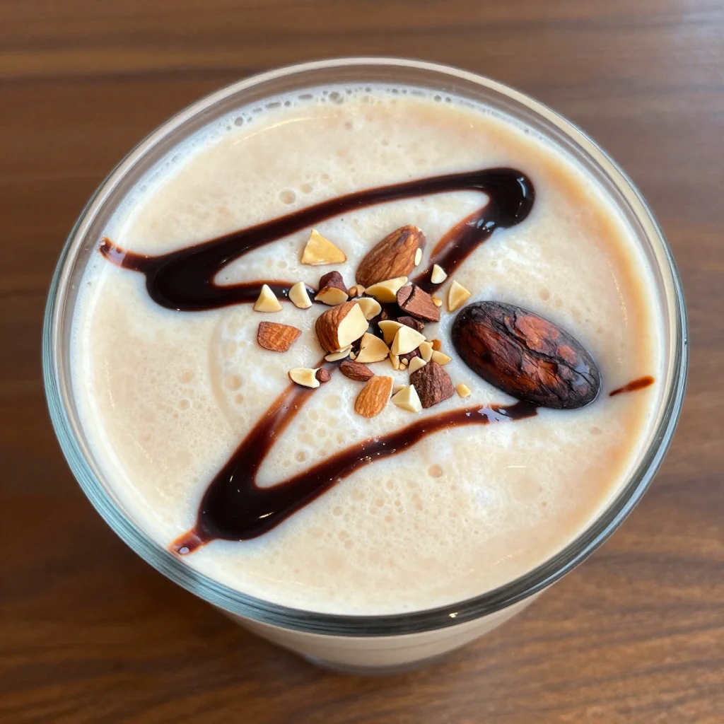 Healthy Chocolate And Almond Milk Smoothie