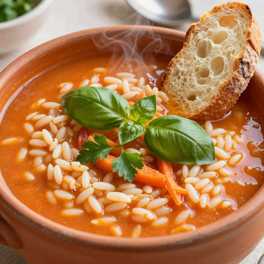 Pantry Soup: Creamy Tomato and Rice for Winter